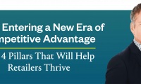 A graphic of Doug Stephens. The text reads, "We're entering a new era of competitive advantage. The 4 pillars that will help retailers thrive."